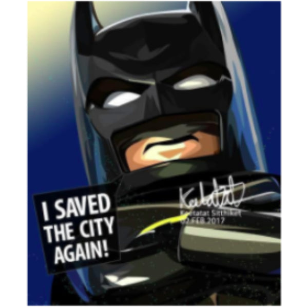 Pop Art Wall Decoration Drawing (Batman - I Saved The City Again) 蝙蝠俠 掛畫