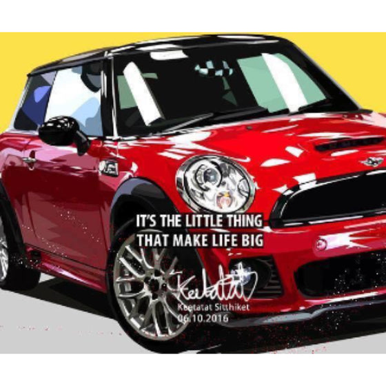 Pop Art Wall Decoration Drawing (Car - mini Its The Little Thing) 掛畫