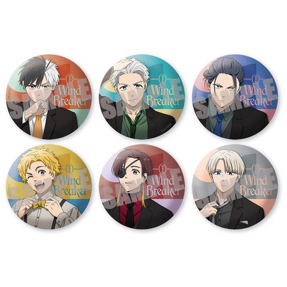 WIND BREAKER Trading Matte Can Badge Dress up ver. (set of 6) 防風少年 襟章