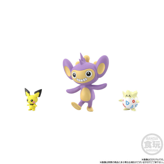 POKÉMON SCALE WORLD JOHTO REGION PICHU & TOGEPI & AIPOM W/O GUM 寵物小精靈 寶可夢 比超&波克比&長尾怪手 城都地區