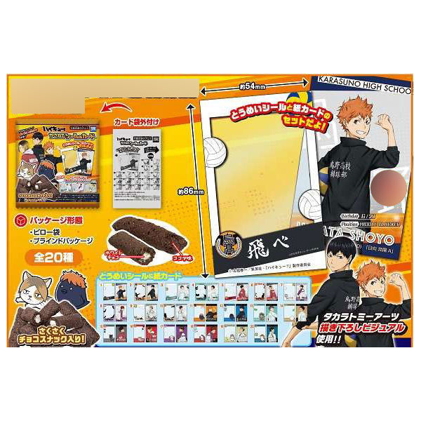 Haikyu!! sticker and collectable card (pack of 12) 排球少年 貼紙收藏卡