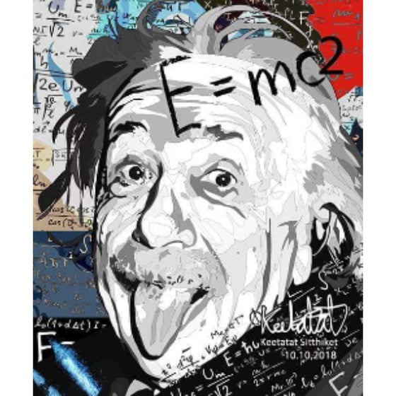 Pop Art Wall Decoration Drawing (Einstein - E=MC2) 愛因斯坦 掛畫