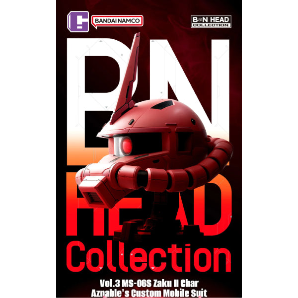 BN HEAD COLLECTION VOL.3 MS-06S ZAKU II 機動戰士 紅渣