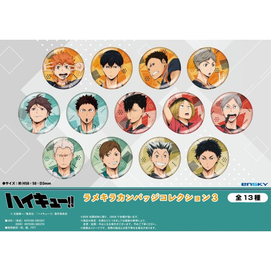 Haikyu!! Glitter Can badge collection 3 (set of 13) 排球少年 襟章 徽章