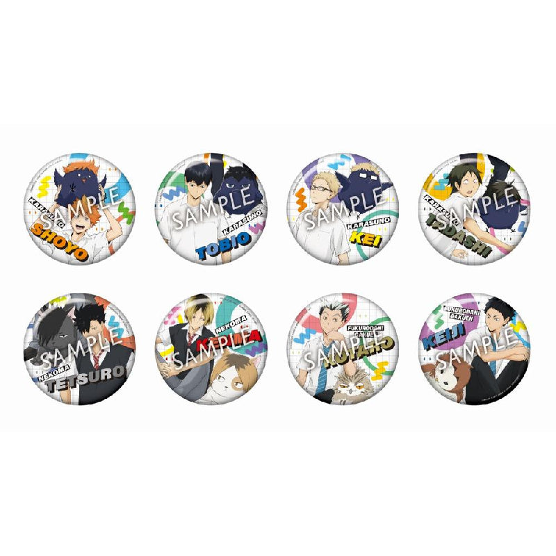 Karapare Haikyu!! Mascot Trading Badge (set of 8) 排球少年 襟章
