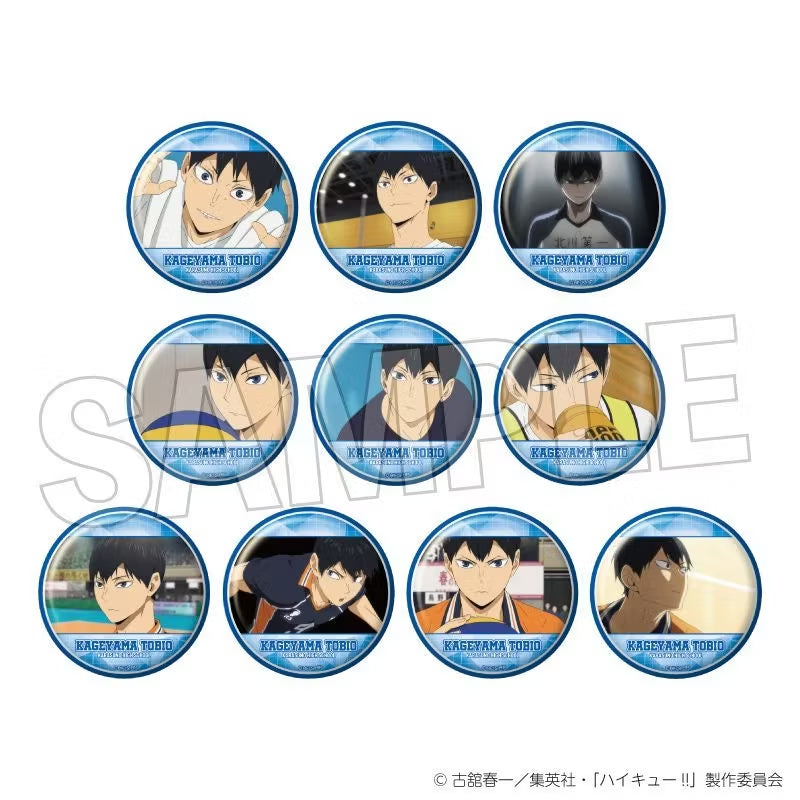 Haikyu!! Trading Can Badge Kageyama Tobio (set of 10) 排球少年 影山飛雄 襟章