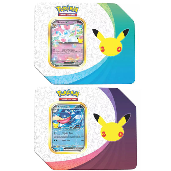 30th Celebration Tin (Sylveon ex / Greninja ex) ME: 30th Celebration (Eng ver.) 寵物小精靈 寶可夢 卡牌