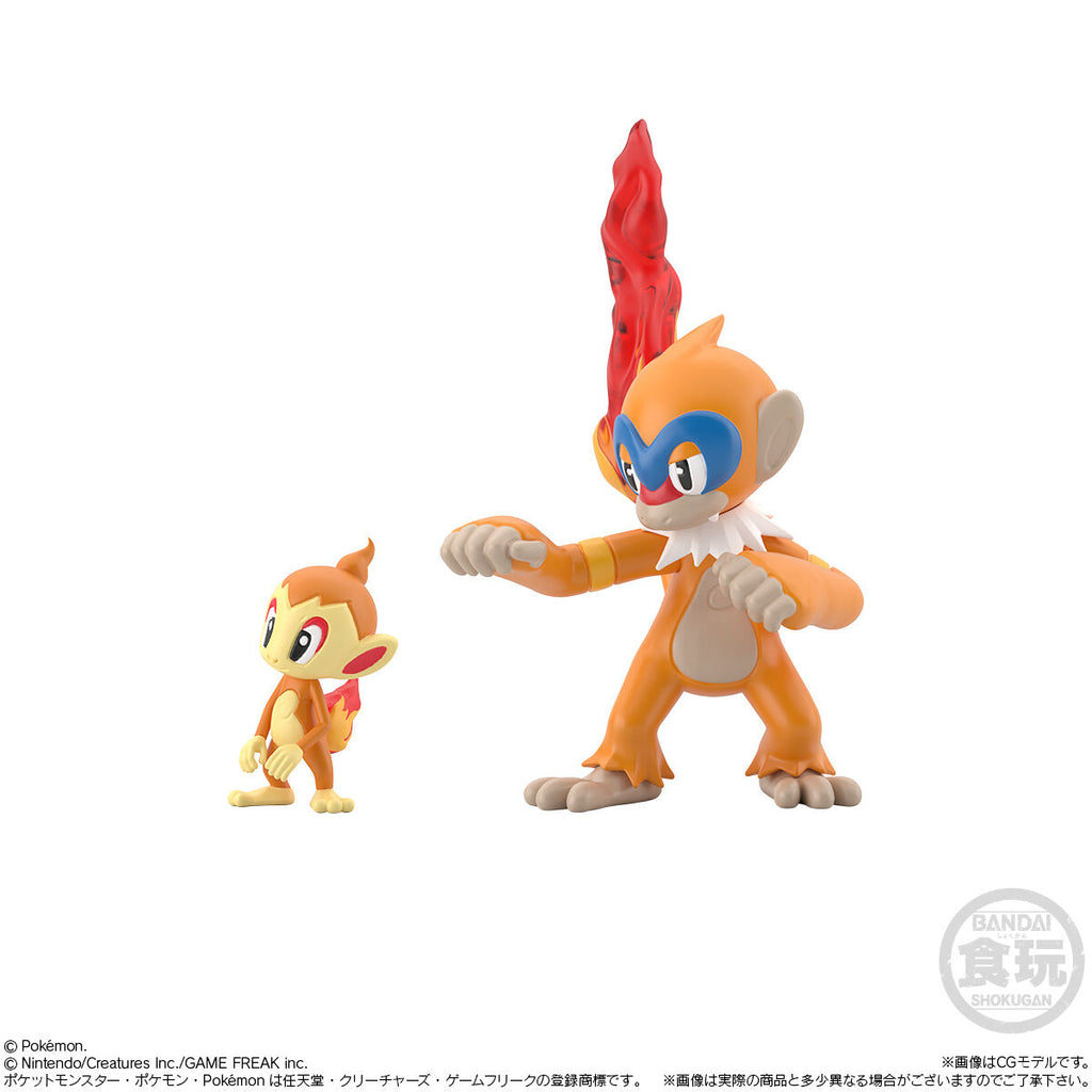 POKÉMON SCALE WORLD SINNOH REGION CHIMCHAR & MONFERNO W/O GUM 寵物小精靈 寶可夢 小火焰猴&猛火猴 神奧地區