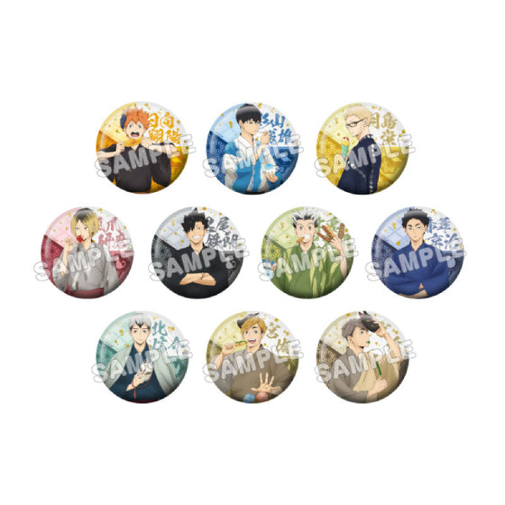 Haikyu!! Festival Trading Washi-style Can Badges (set of 10) 排球少年 襟章 kirakira
