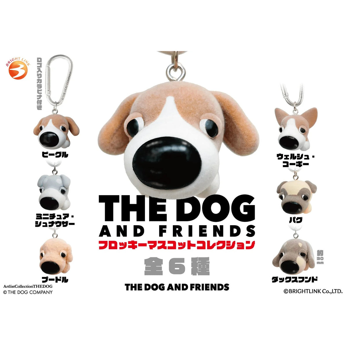 THE DOG AND FRIENDS Flocked Mascot Collection (box of 12)