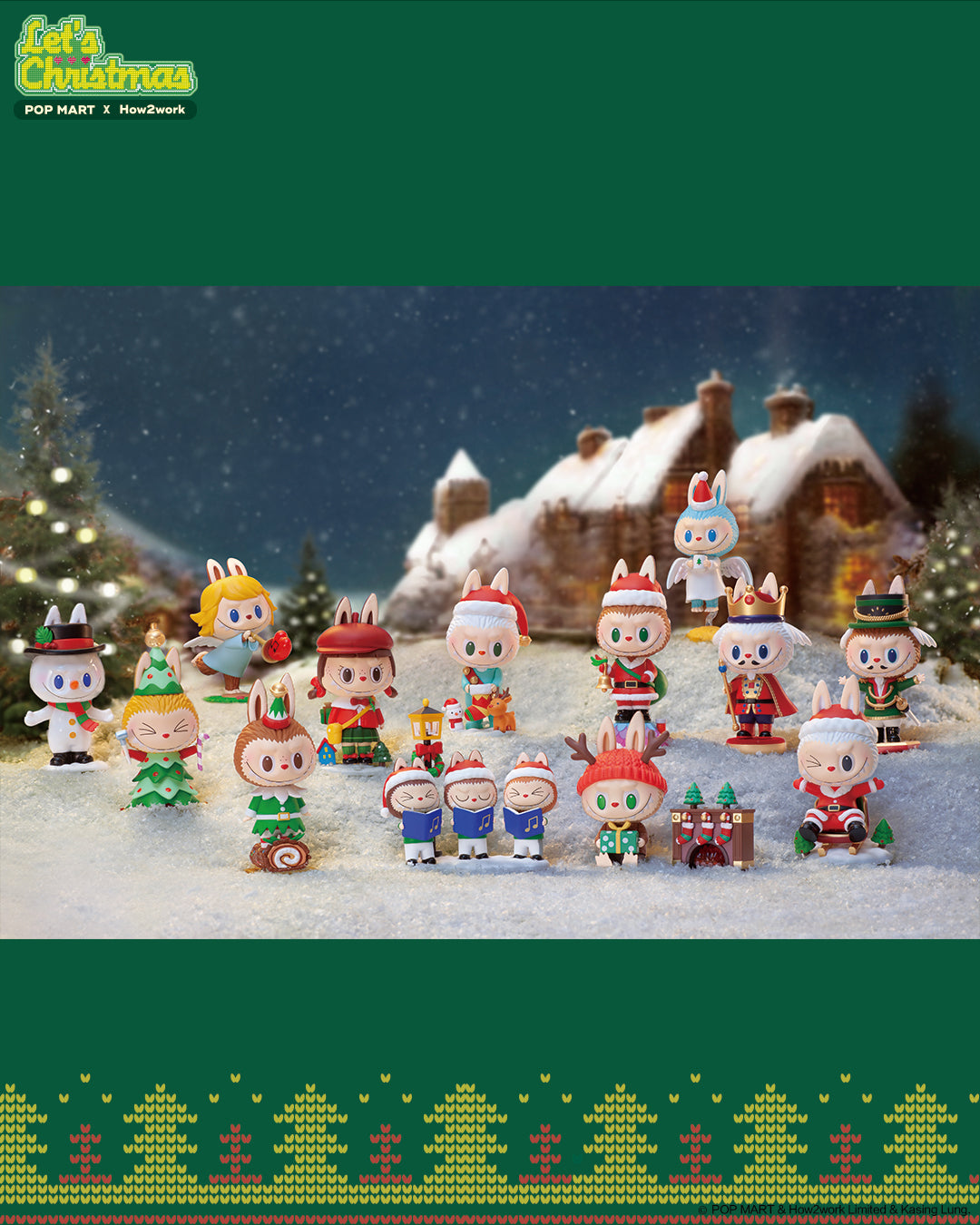 Pop Mart - THE MONSTER Let's Christmas Series Labubu