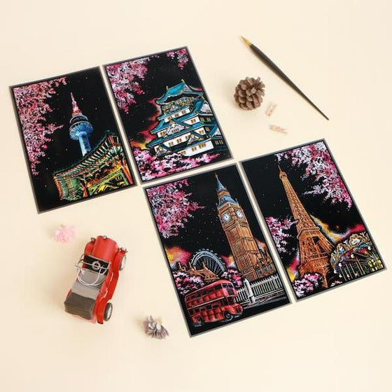 Scratch Postcard - Cherry Blossom 1Pc_Art, Fun :)_LAGO - Up-Next