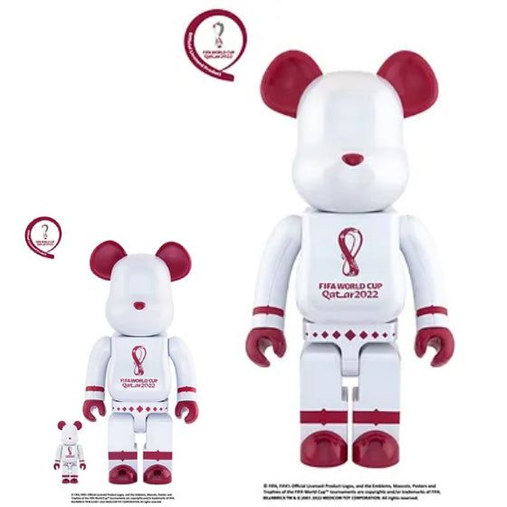 BE@RBRICK OFFICIAL LICENSED PRODUCT OF FIFA WORLD CUP QATAR 2022 CHROME WHITE (100% & 400% / 1000%) 世界盃 足球