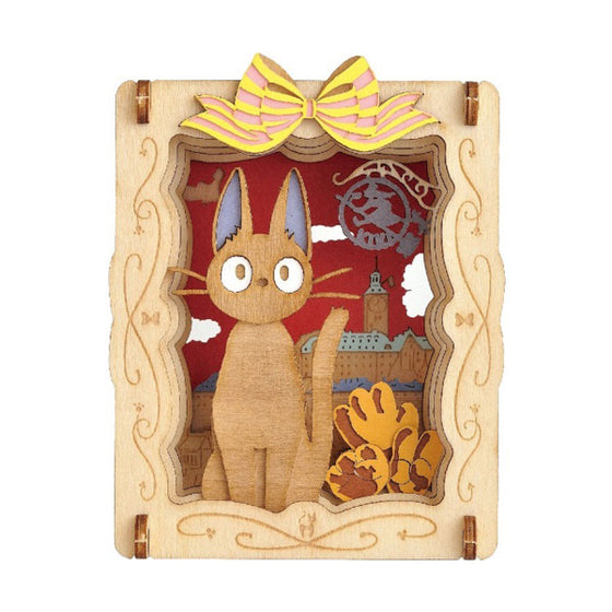 PAPER THEATER WOOD STYLE PT-W04 Ghibli KIKI'S DELIVERY SERVICE - Black cat Jiji