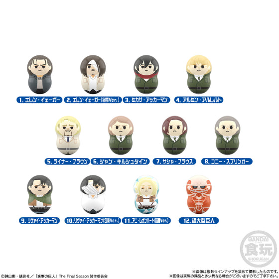 COO'NUTS ATTACK ON TITAN W/O GUM (box of 14 packs) 進撃的巨人 不倒翁