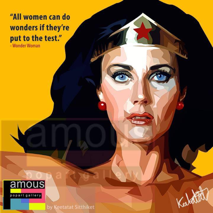 Pop Art Wall Decoration Drawing (Wonder Woman)
