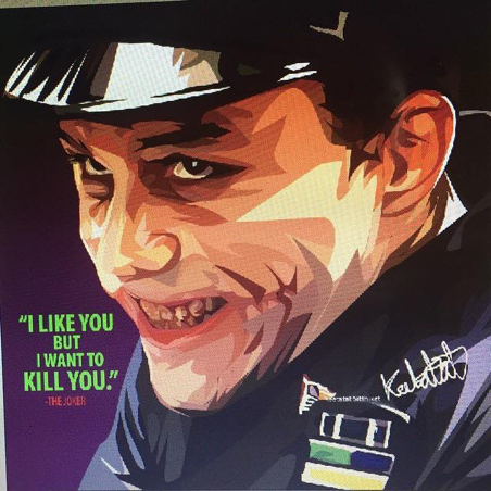 Pop Art Wall Decoration Drawing (Joker Police)