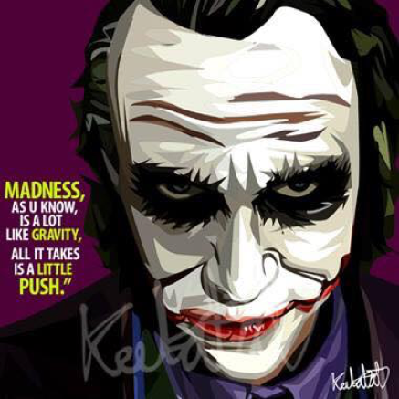 Pop Art Wall Decoration Drawing (Joker Madness)