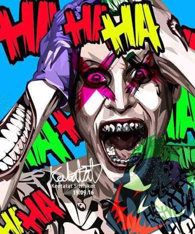Pop Art Wall Decoration Drawing (Joker - Leto Hahaha)