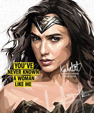 Pop Art Wall Decoration Drawing (Wonder Woman You've never known)