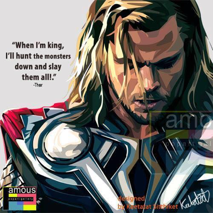 Pop Art Wall Decoration Drawing (Thor)