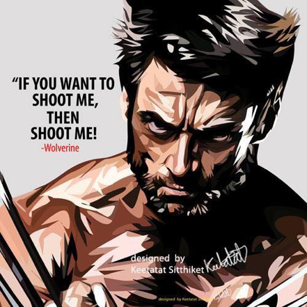 Pop Art Wall Decoration Drawing (Wolverine - Hugh Jackman)