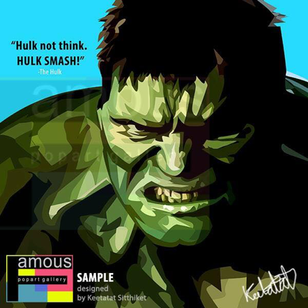 Pop Art Wall Decoration Drawing (Hulk)
