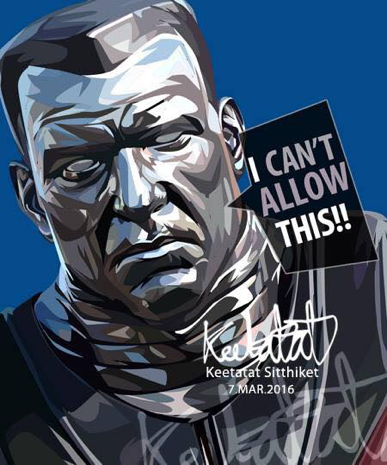Pop Art Wall Decoration Drawing (Colossus)