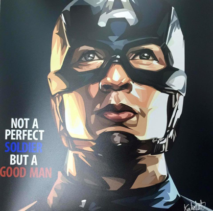 Pop Art Wall Decoration Drawing Captain America