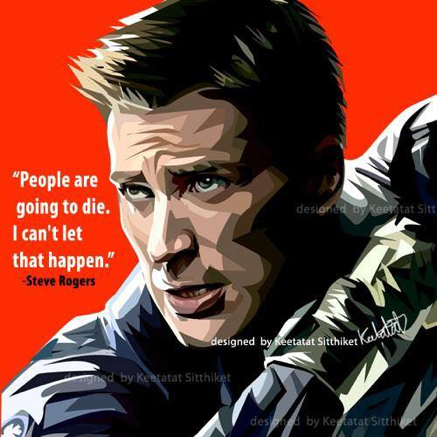 Pop Art Wall Decoration Drawing (Steve Rogers)