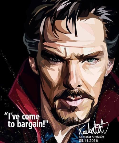 Doctor Strange Pop Art Wall Decoration Drawing