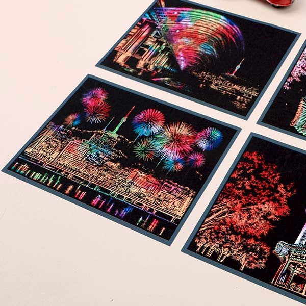 Scratch Postcard N Seoul Tower - Fireworks_Art, Fun :)_LAGO - Up-Next