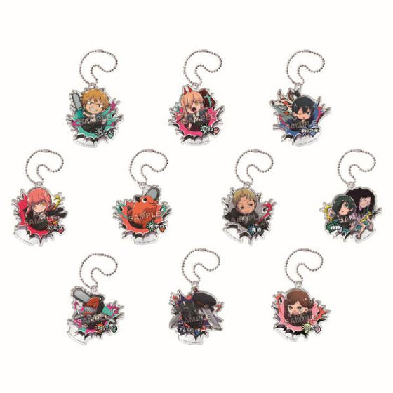 BuchiMasu! Chainsaw Man Acrylic Keychain (set of 10) 鏈鋸人 電鋸人 淀治 電次 帕瓦 早川秋 姬野 瑪奇瑪 真紀真 小紅