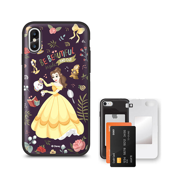 Disney Beauty & The Beast Belle Card Mirror iPhone XS XR Max Case