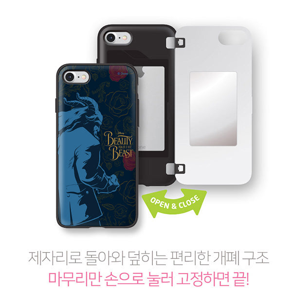 Disney Beauty-&-The-Beast Cover Flip Mirror iPhone-Case