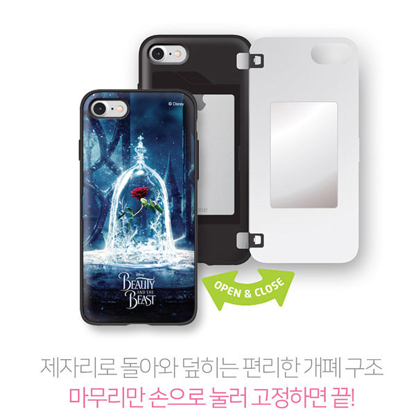 Disney Rose Beauty & The Beast Cover Flip Mirror iPhone Case
