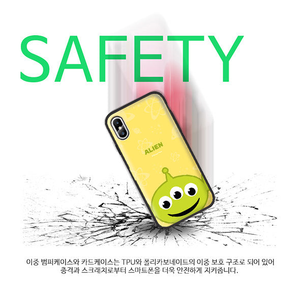 Disney Toy Story4 Alien Anti-Shock Card Holder Bumper iPhone-XR-XS-Max-Case 三眼仔反斗奇兵4防跌手機殻保護套