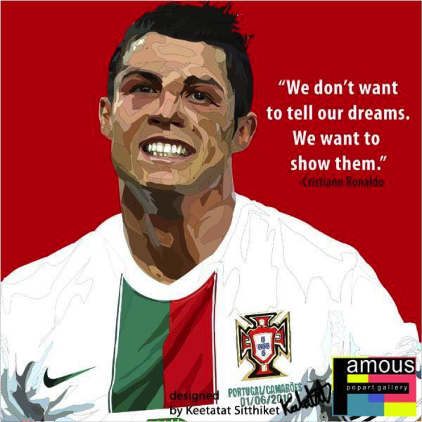 Pop Art Wall Decoration Drawing (Cristiano Ronaldo - Portugal)