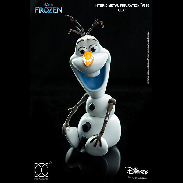 Herocross Disney HMF#018 Frozen Snowman Olaf Action Figure Changeable Head Nose Sitting Hand