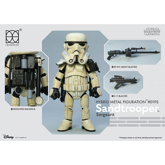 Herocross HMF#019S Star Wars Sand Trooper Sergeant Action Figure Heavy Blaster Backpack Movable
