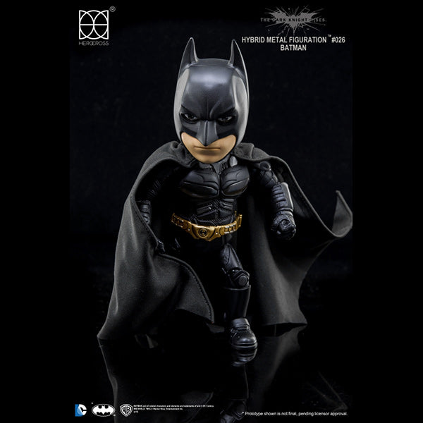 Herocross HMF#026 DC Batman Dark Knight Action Figure Interchangeable Hand Stand 14cm