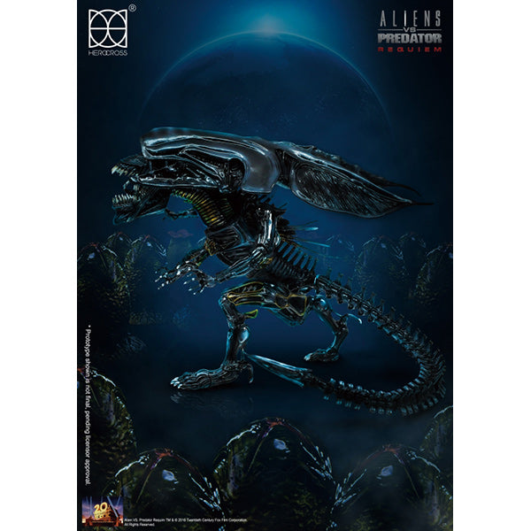 Herocross HMF#047 Ailens Predator Film Alien Queen Action Figure Adjustable Tail Fins