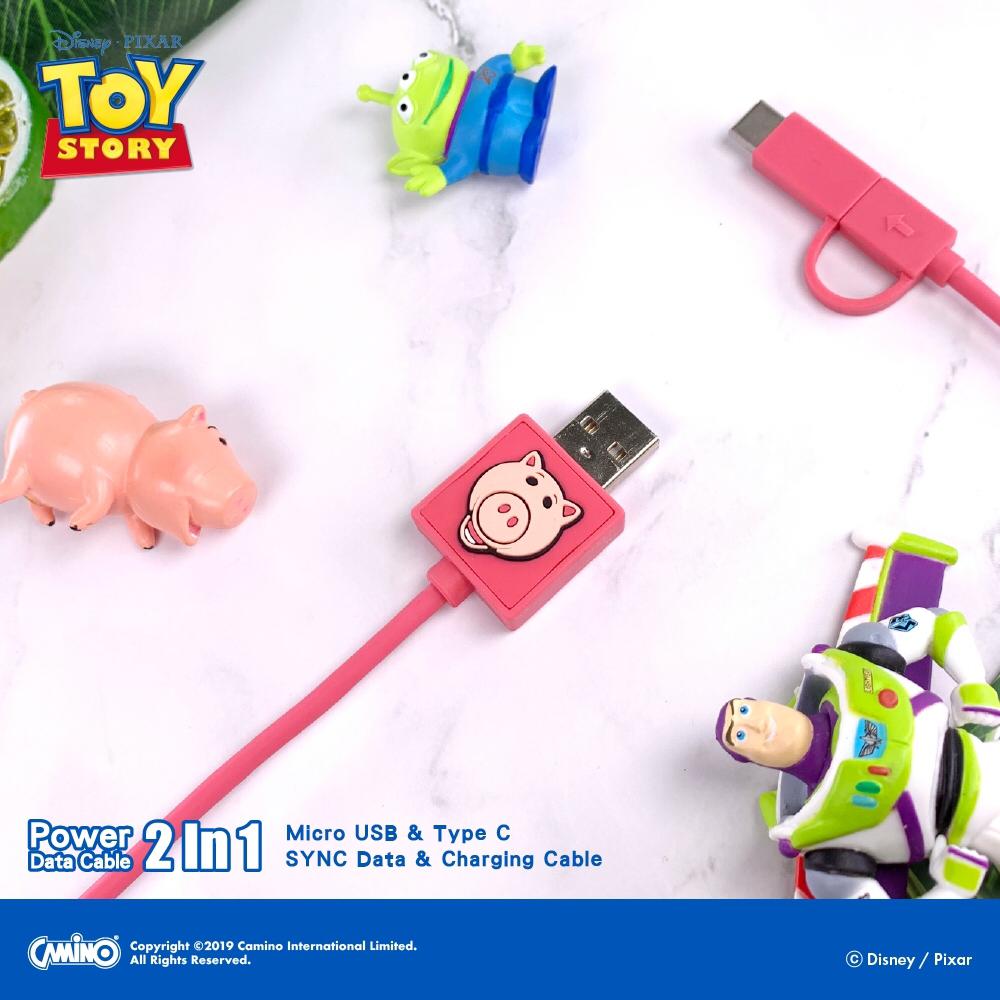 Toy Story 2-in-1 Micro USB/Type C charging cable