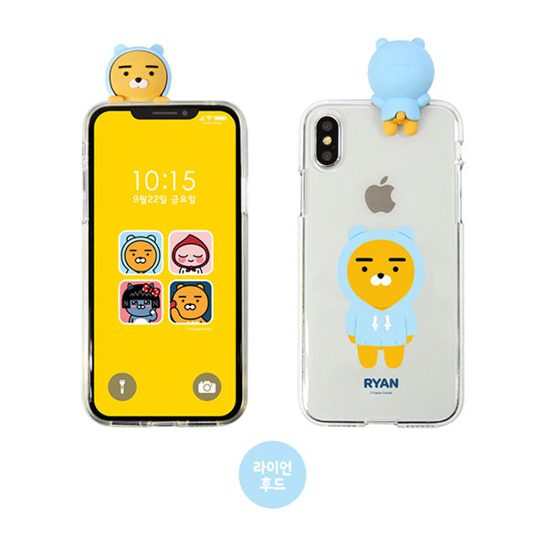 KAKAO Clear Mascot Hoodie Ryan iPhone Case