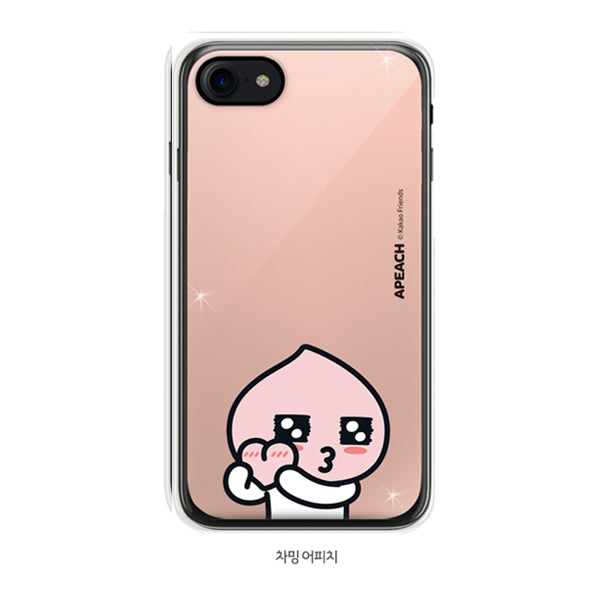 KAKAO Friends MakeUp Mirror Apeach iPhone Case 韓國卡通化妝鏡自拍手機殼保護套桃子