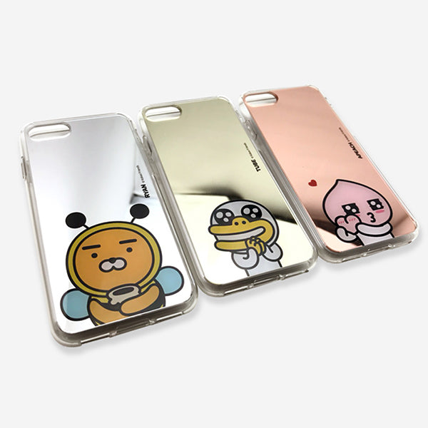 KAKAO Friends MakeUp Selfie Mirror BEE Ryan Apeach iPhone Case 韓國卡通化妝鏡自拍手機殼保護套