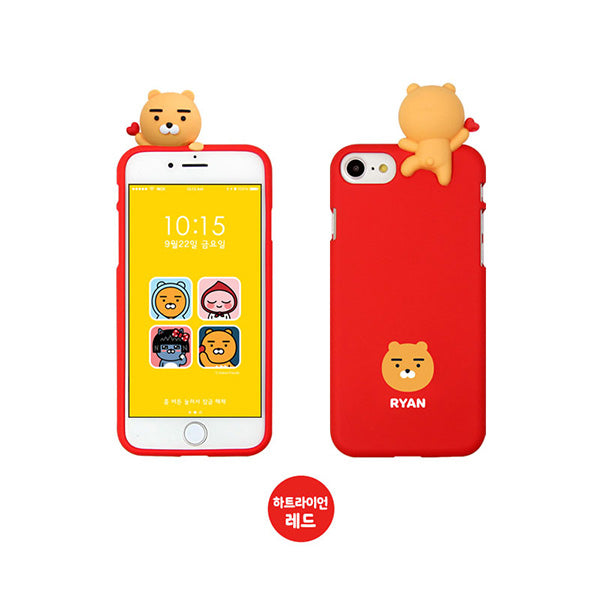KAKAO Mascot Red Heart Ryan iPhone Case