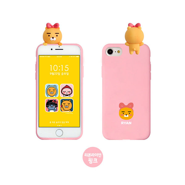 KAKAO Mascot Ribbon Ryan Pink iPhone Case