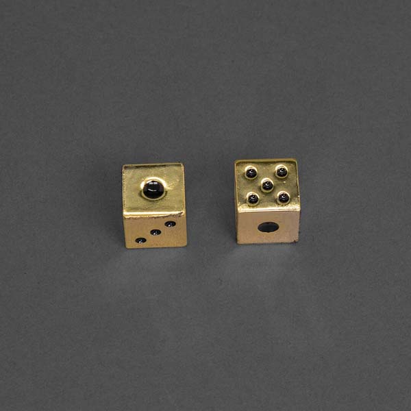 Let It Roll Metal Finished Party Dice Set