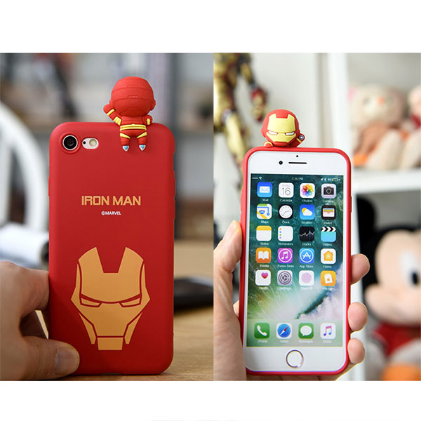 Marvel Avengers Ironman Mini Figure Soft iPhone XR XS MAX Silicone Case Shock Absorption Slim Light